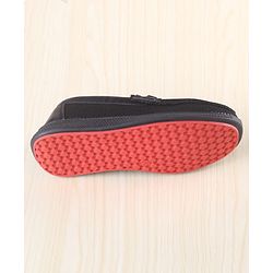 Pine Kids Slip On Loafers With Applique - Black