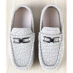 Pine Kids Slip On Formal Loafer Shoes - Beige