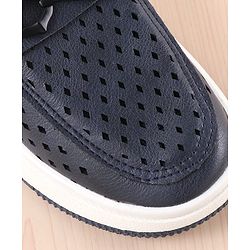 Pine Kids Slip On Solid Coloured Loafers - Navy Blue
