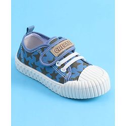 Pine Kids Velcro Closure Casual Shoes with Star Print - Beige