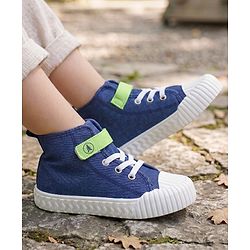 Pine Kids Solid Casual Shoes with Velcro Closure - Blue