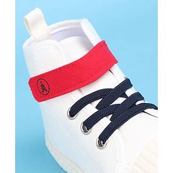Pine Kids Solid Casual Shoes with Velcro Closure - White