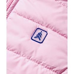 Pine Kids Woven Full Sleeves Front Open Quilted Jacket with High Neck - Baby Pink