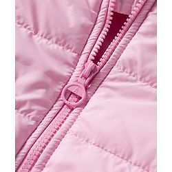 Pine Kids Woven Full Sleeves Front Open Quilted Jacket with High Neck - Baby Pink