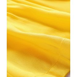 Pine Kids Woven Half Sleeves Solid Color Frock - Yellow