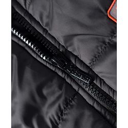 Pine Kids Woven Sleeveless Solid Hooded Padded Jacket - Black