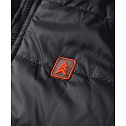 Pine Kids Woven Sleeveless Solid Hooded Padded Jacket - Black
