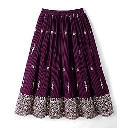 Pine Kids Woven Half Sleeves Choli Lehenga Set with Dupatta & Sequin Detailing - Wine