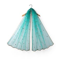 Pine Kids Woven Half Sleeves Choli Lehenga Set with Dupatta & Zari Detailing - Mint
