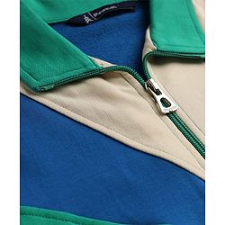 Pine Kids Cotton Knit Full Sleeves Winter Frocks With Cut & Sew Design - Green