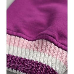 Pine Kids Cotton Knit Full Sleeves Color Black Winter Frock with State College California Text Print - Pink & Maroon