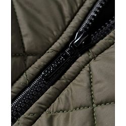 Pine Kids Woven Full Sleeves Solid Quilted Jacket - Olive Green