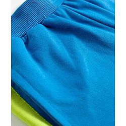 Pine Kids Cotton Knit Full Length Track Pant With Text Print - Blue