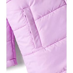 Pine Kids Woven Full Sleeves Padded Jacket with Butterfly Patch Detailing - Purple