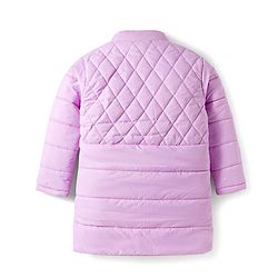 Pine Kids Woven Full Sleeves Padded Jacket with Butterfly Patch Detailing - Purple