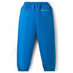 Pine Kids Knit Full Length Lounge Pant With Text Print - Blue