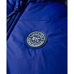 Pine Kids Woven Full Sleeves Hoodie With Lining & Pockets - Blue