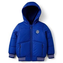 Pine Kids Woven Full Sleeves Hoodie With Lining & Pockets - Blue