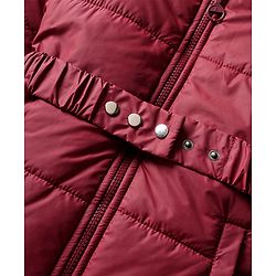 Pine Kids Woven Full Sleeves Solid Coloured Padded Hooded Jacket With Belt - Maroon