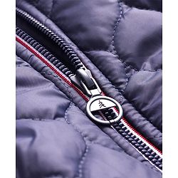 Pine Kids Woven Full Sleeves Solid Color Hooded Quilted Jacket - Navy Blue