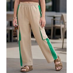 Pine Kids Cotton Knit Full Length Track Pant - Off White