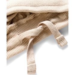 Pine Kids Cotton Knit Full Length Track Pant - Off White