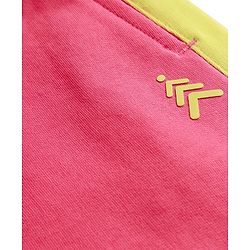 Pine Kids Cotton Knit Full Length Track Pant with Logo Print - Dark Pink