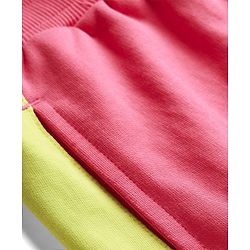 Pine Kids Cotton Knit Full Length Track Pant with Logo Print - Dark Pink