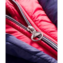 Pine Kids Woven Full Sleeves Solid Color Hooded Padded Jacket - Navy Blue