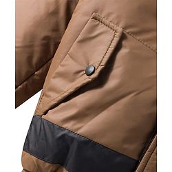 Pine Kids Woven Full Sleeves Solid Hooded Padded Jacket - Brown