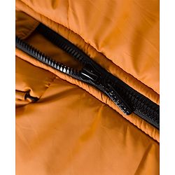 Pine Kids Woven Full Sleeves Hooded Padded Jacket With Color Block Design - Tan