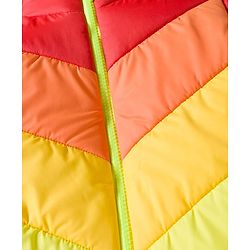 Pine Kids Woven Full Sleeves Solid Color Block Hooded Padded Jacket - Multicolor