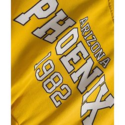 Pine Kids Cotton Knit Half Raglan Sleeves Sweatshirt Dress With Text Print - Yellow