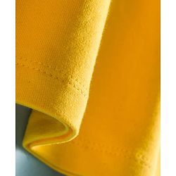 Pine Kids Cotton Knit Half Raglan Sleeves Sweatshirt Dress With Text Print - Yellow