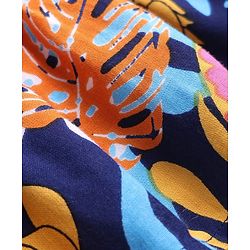 Pine Kids 100% Cotton Half Sleeves Floral Printed Frock - Multicolour