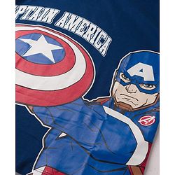 Pine Kids Marvel Single Jersey Knit Full Sleeves T-Shirts with Avengers Captain America Graphic Pack of 3 - White Blue & Red
