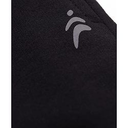 Pine Active Knit Full Length Super Stretch Solid Coloured Track Pant - Black