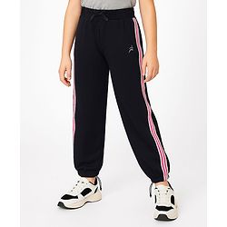 Pine Active Knit Full Length Super Stretch Track Pant With Tape Detailing - Black