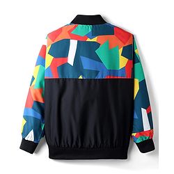 Pine Active Woven Athleisure Full Sleeve Jacket with Abstract Print - Black