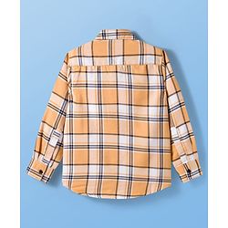 Pine Kids Cotton Woven Full Sleeves Checks Shirt With T-Shirt - Multicolour
