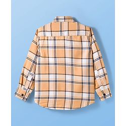 Pine Kids Cotton Woven Full Sleeves Checks Shirt With T-Shirt - Multicolour