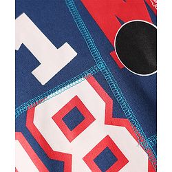 Pine Kids Disney Terry Knit Drop Shoulder Full Sleeves Oversized Sweatshirt With Mickey & Friends Graphics & Thread Overlock Detailing - Navy Blue