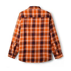 Pine Kids Cotton Woven Full Sleeves Checks Shirt With Text Print T-Shirt  - Orange