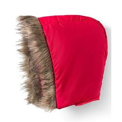 Pine Kids Woven Full Sleeves Solid Color Padded Jacket with Detachable Hood - Red
