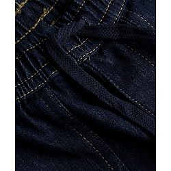 Pine Kids Denim Woven Full Length Washed Jeans - Navy Blue