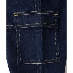 Pine Kids Denim Woven Full Length Washed Jeans - Navy Blue