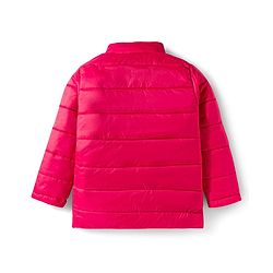 Pine Kids Woven Full Sleeves High Neck Solid Quilted Jacket - Red