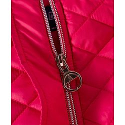 Pine Kids Woven Full Sleeves High Neck Solid Quilted Jacket - Red