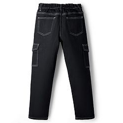 Pine Kids Denim Woven Full Length Washed Jeans - Black