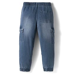 Pine Kids Denim Woven Full Length Washed Jeans With Pocket - Blue
